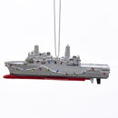 4.5 inch Resin Navy Ship Ornament - The Country Christmas Loft