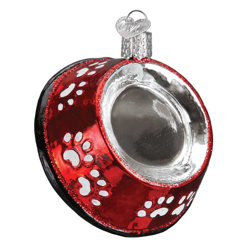Dog Bowl Glass Ornament - The Country Christmas Loft
