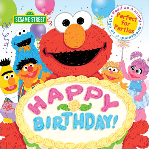 Sesame Street Today Is Your Birthday  Hard Cover