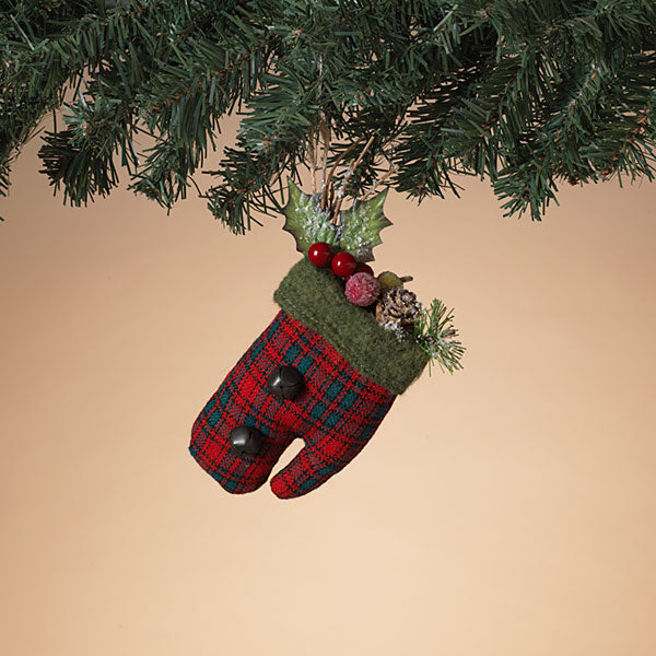 Decorative Red & Green Plaid Ornament - - The Country Christmas Loft