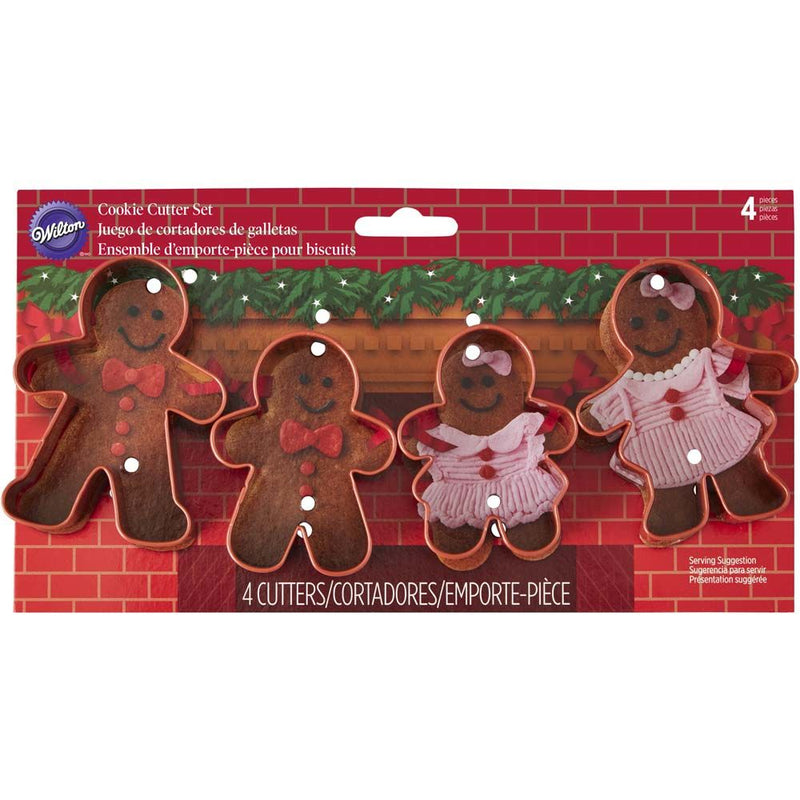 Gingerbread Family Metal Cookie Cutter Set - The Country Christmas Loft