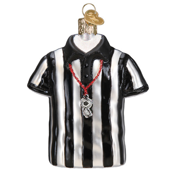 Referee Shirt Glass Ornament - The Country Christmas Loft