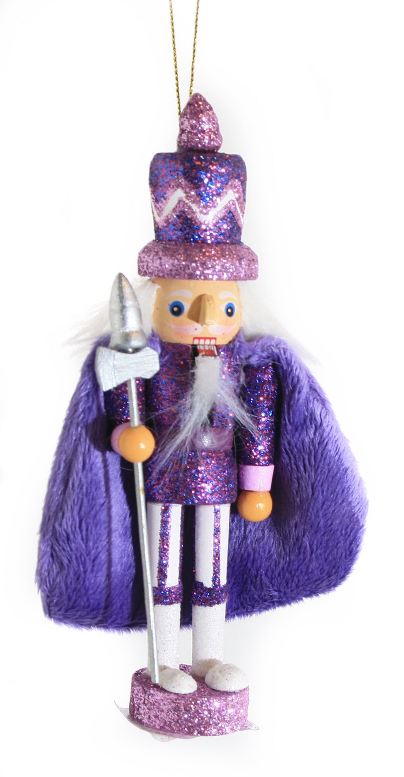 Hollywood 6 inch Wooden Nutcracker - Purple - The Country Christmas Loft