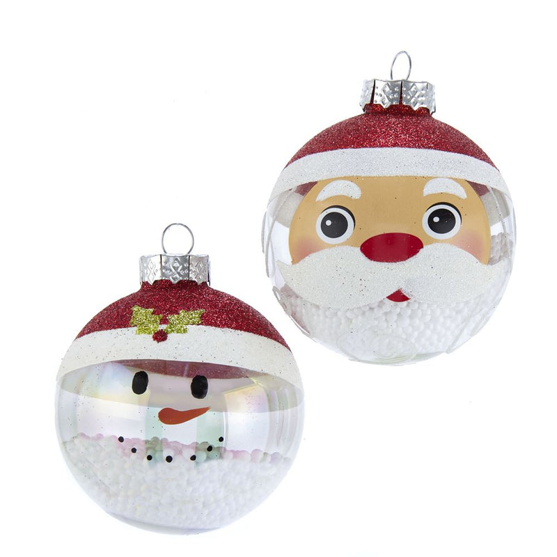 Painted Glass 80mm Ball ornament 6 piece Set - The Country Christmas Loft
