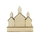 LED Wooden Church with Nativity Scene - 12 inch - The Country Christmas Loft