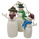 Acrylic Snow Family Ornament - Set of 3