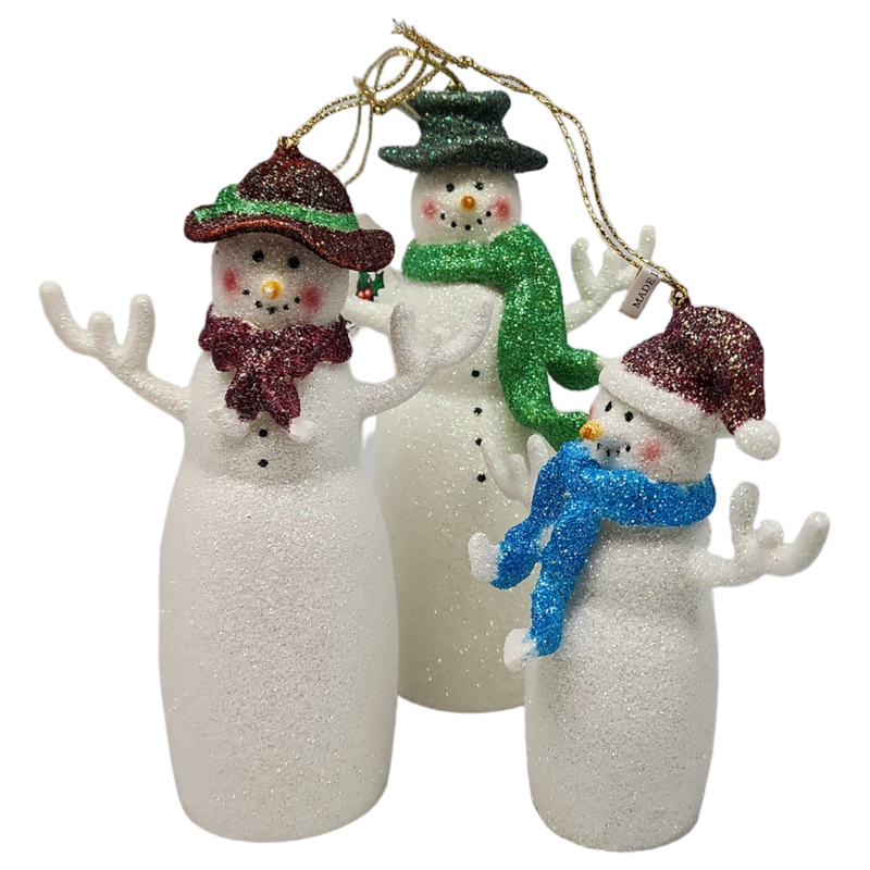 Acrylic Snow Family Ornament - Set of 3