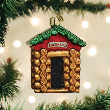 Lincoln Logs Glass Ornament - The Country Christmas Loft