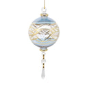 Gold Etched Large Sphere with Dangle - Blue - Christmas >> Ornaments >> Egyptian Glass - by Egyptian Museum