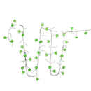 72-Light Green Fairy Micro LED Cannabis Leaf Cluster Garland