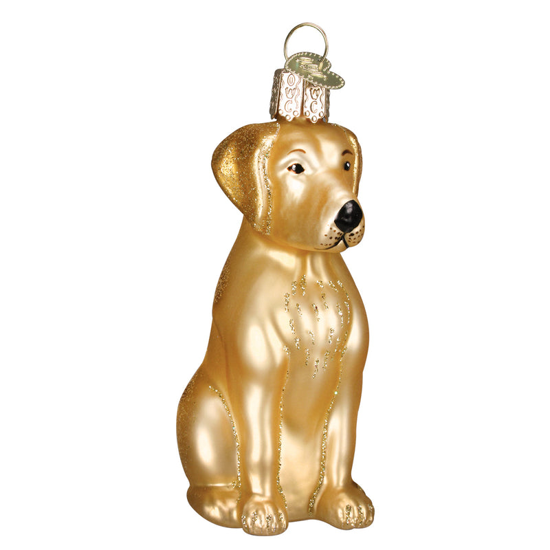 Old World Christmas Yellow Labrador Glass Blown Ornament - The Country Christmas Loft