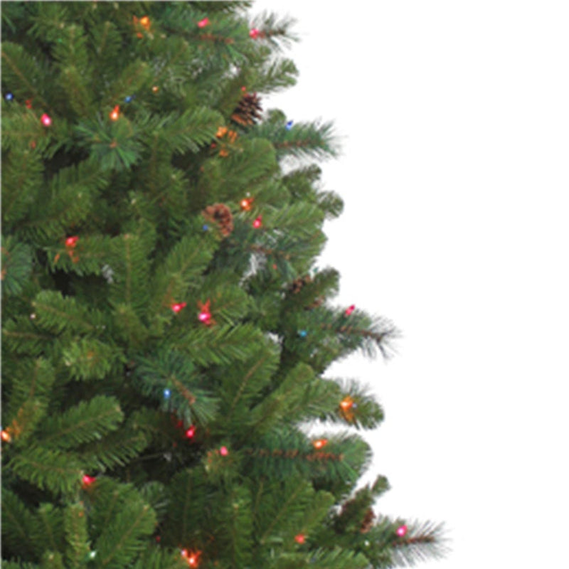 7.5 Foot Pre-Lit Burlington Spruce Tree - Multicolor - The Country Christmas Loft