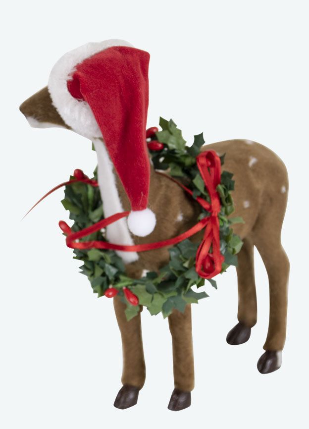 Reindeer With Wreath - The Country Christmas Loft