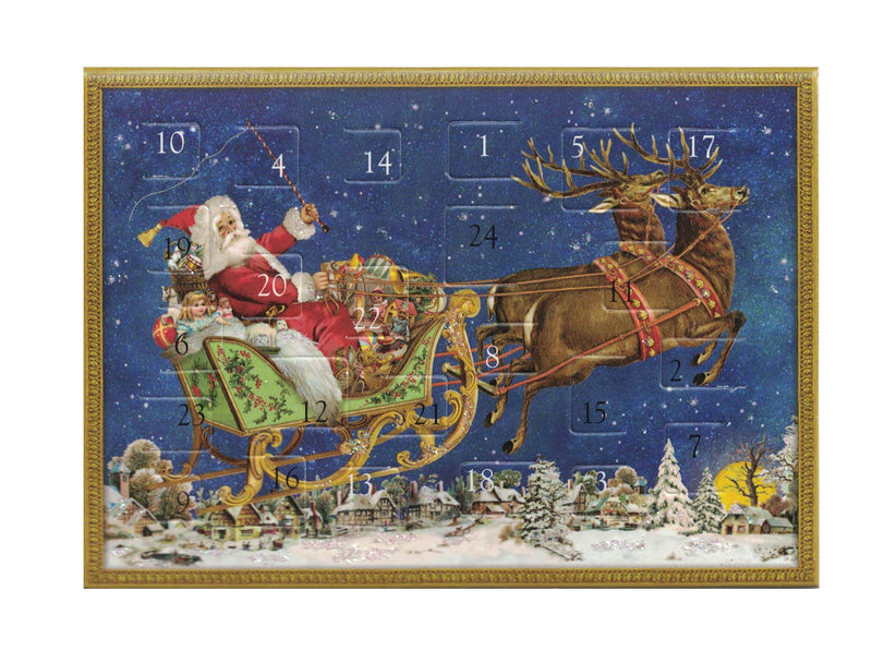 Miniature Advent Calendar Card - Santa - The Country Christmas Loft