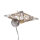 Warm White Fairy LED Silver Star Treetop - 15 Inch