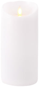 LED Moving Flame Pillar - White 3.5X7 - The Country Christmas Loft