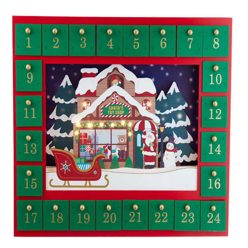Light up Santa's Toy Shop - Advent Calendar - The Country Christmas Loft