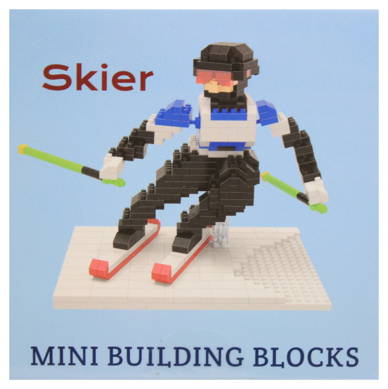 Mini Building Blocks - Downhill Skier - The Country Christmas Loft