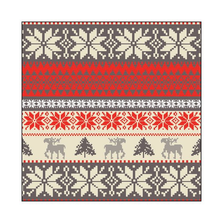 Paper Cocktail Napkin - Nordic Winter - Cream - The Country Christmas Loft