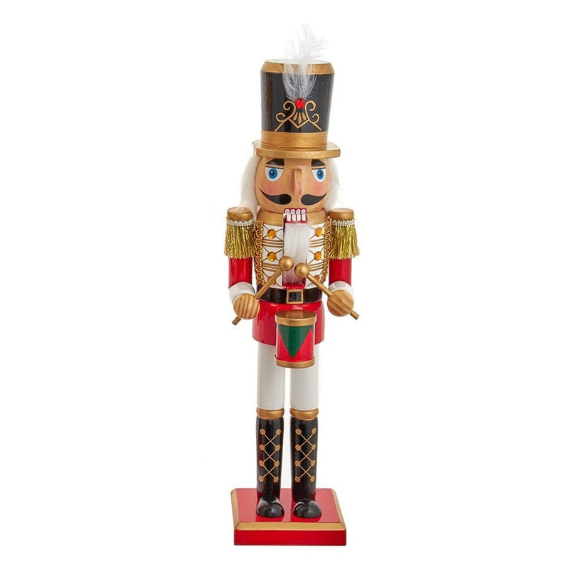 Classic Red/White/Gold Nutcracker - 15 Inch - Drum - The Country Christmas Loft