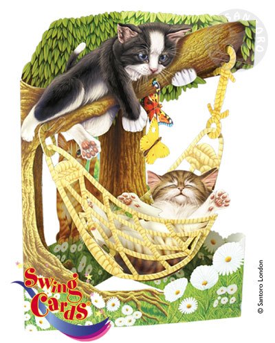 Kittens - Swing Card - The Country Christmas Loft