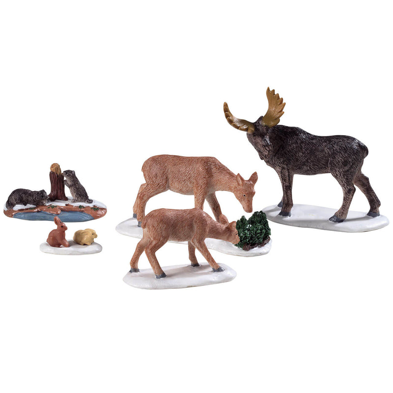 Wild Animals figurines - 5 Piece Set - The Country Christmas Loft