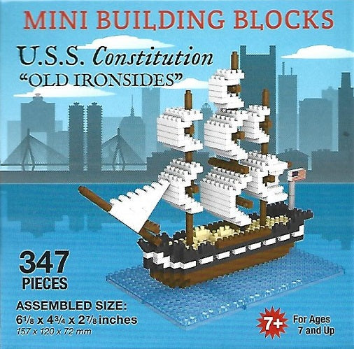 USS Constitution Mini Building Blocks - The Country Christmas Loft