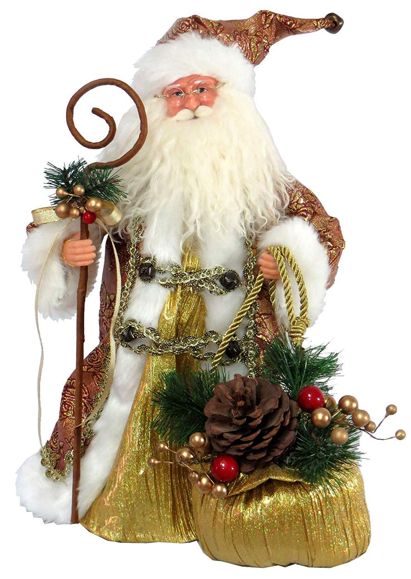 Copper and Gold Santa - 15 Inch - The Country Christmas Loft