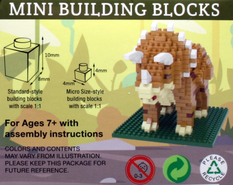 Mini Building Blocks - Triceratops - The Country Christmas Loft