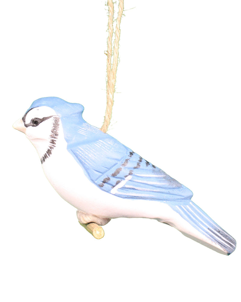 Blue Jay 3D Wooden Ornament - The Country Christmas Loft