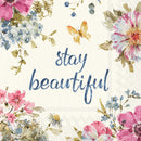 Garden Flower Cream - Cocktail Napkin - The Country Christmas Loft