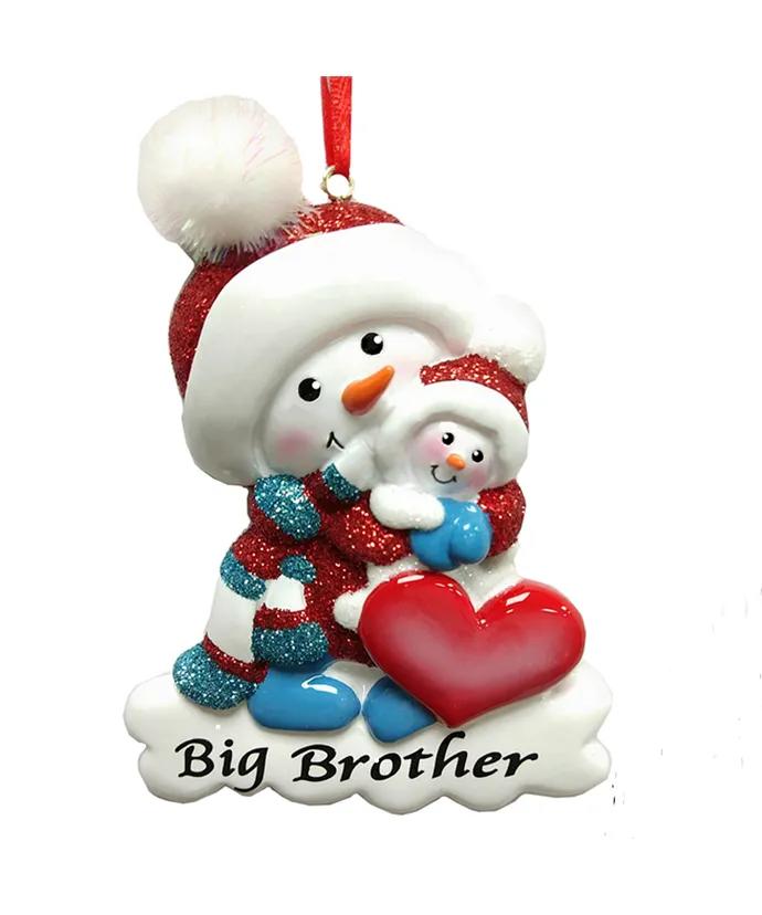 Big Brother Snowman Ornament - The Country Christmas Loft