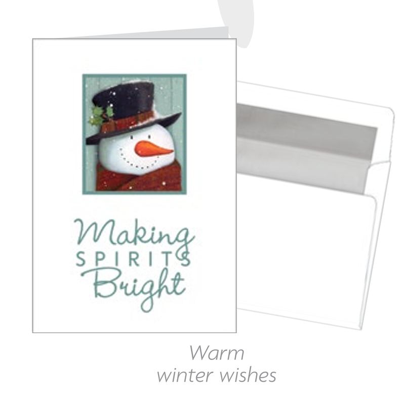 Luxury 18 Count Card Set - Making Spirits Bright - The Country Christmas Loft