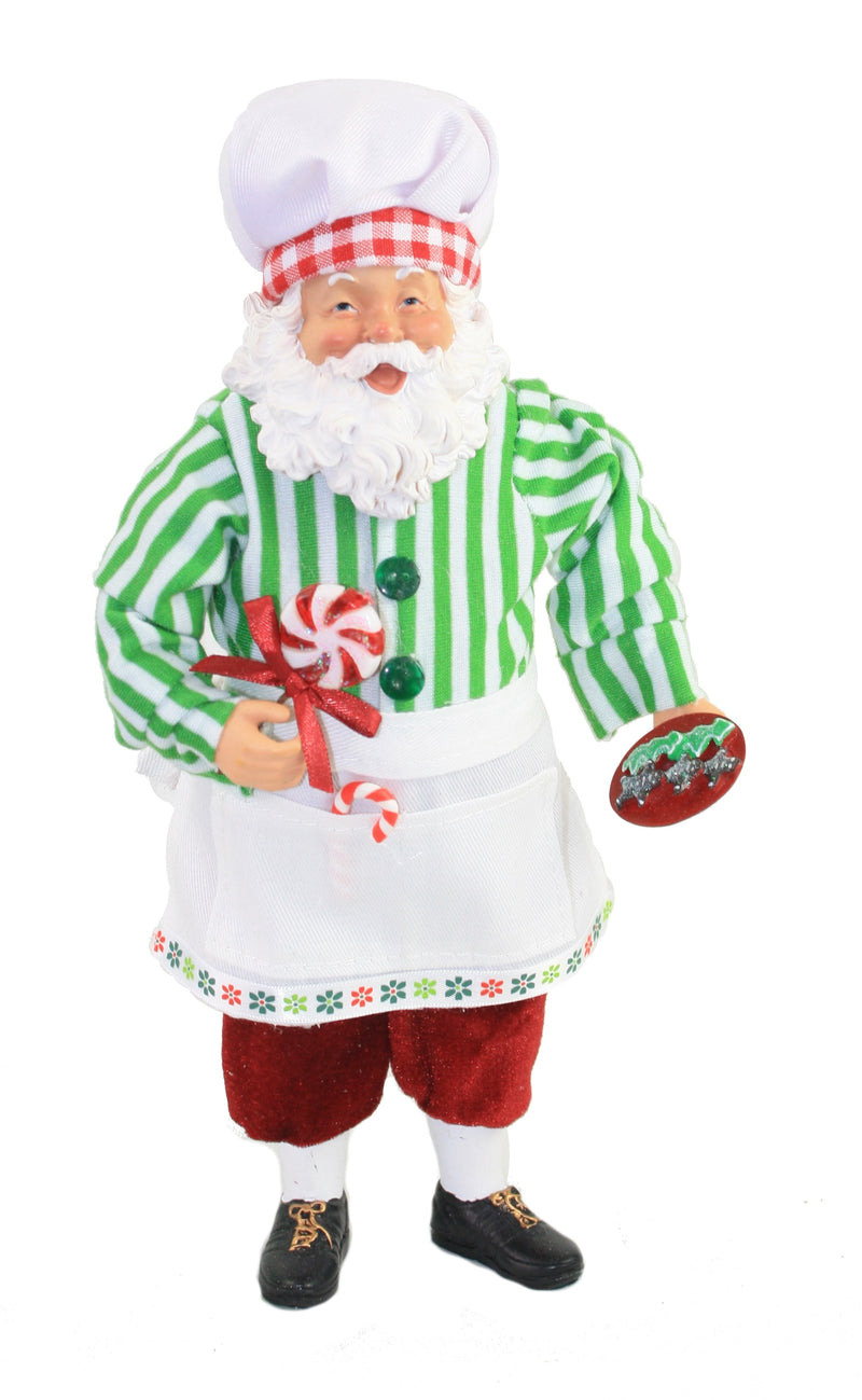 11 Inch Santa Figurine - Cookies and Pepperint - The Country Christmas Loft