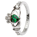 Claddagh Birthstone Ring – May - Size