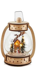 Hanging Wooden Lantern Scene - - The Country Christmas Loft