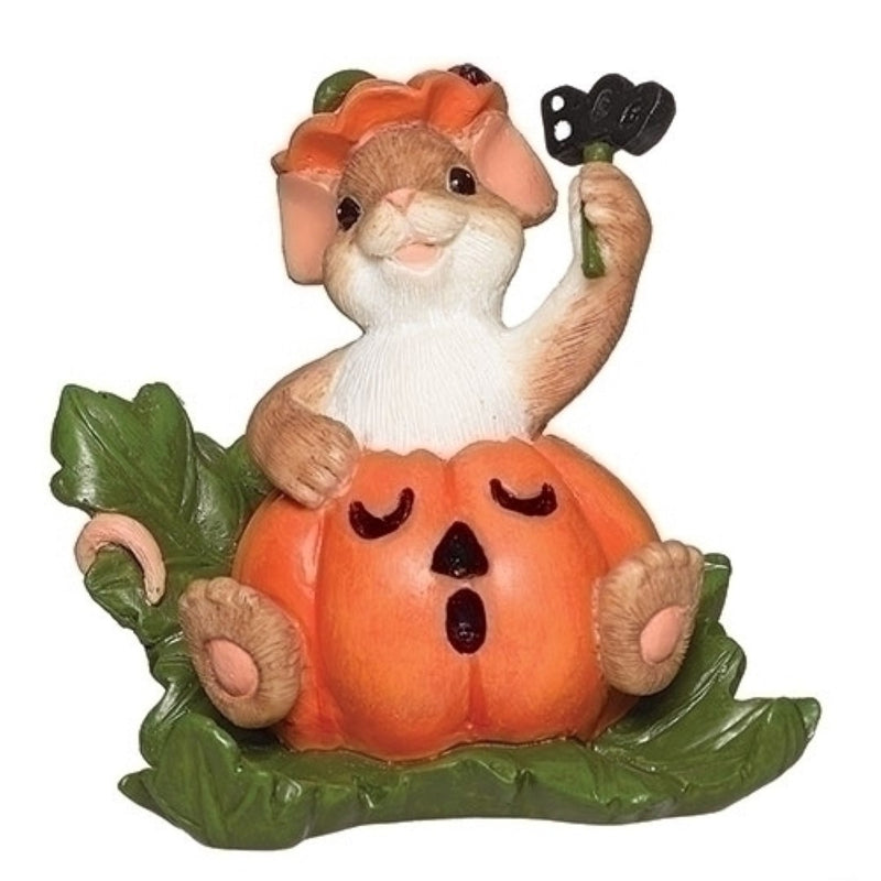 Mouse Jack-o-Lantern Figurine - The Country Christmas Loft