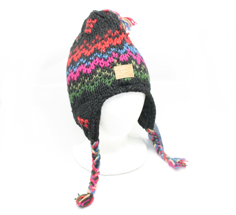 Nordic Wool Hat - Black - The Country Christmas Loft