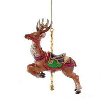 Resin Carousel Assortment Ornament - Reindeer - The Country Christmas Loft
