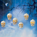 Lighted Hanging Skulls - Set of 6 - The Country Christmas Loft