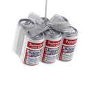 Kurt Adler Budweiser Vintage Cans with Bow Ornament - The Country Christmas Loft