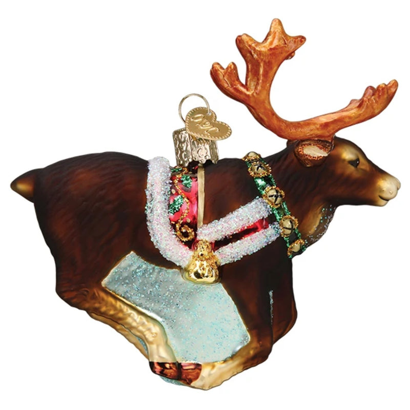 Glass Reindeer Ornament - The Country Christmas Loft