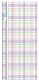 Pastel Plaid Print Gift Wrap - The Country Christmas Loft