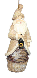 Resin Woodland Santa - Lantern - The Country Christmas Loft