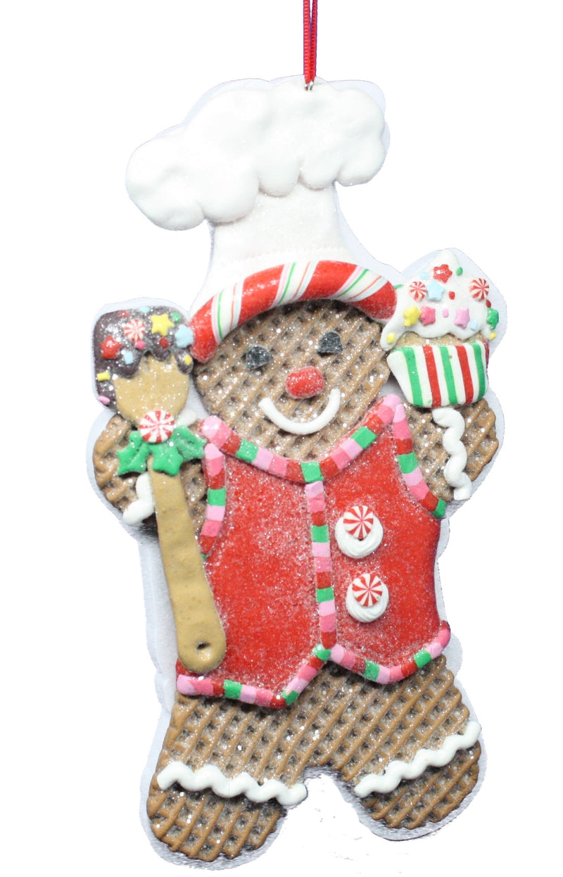 Clay Dough Holiday Gingerbread Boy Oversized Ornament