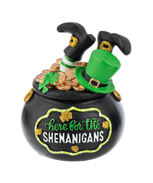 Wiggle Leg Leprechaun Figurine - Here for the Shenanigans