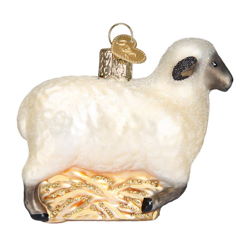 Old World Christmas Sheep Glass Ornament - The Country Christmas Loft