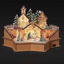 Wooden Nativity Scene with LED Lighting - The Country Christmas Loft