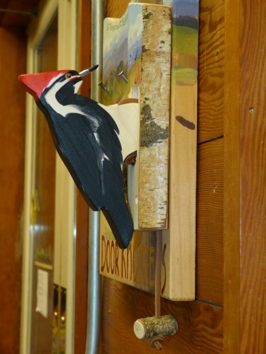 Wooden Bird Door Knockers - Piliated Woodpecker