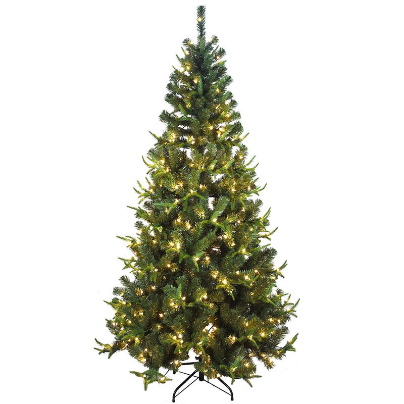 7 Foot Pre-lit Sierra Green Christmas Tree - The Country Christmas Loft